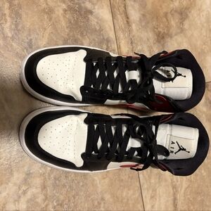 Jordan Black, White, and Red Men's Sneakers